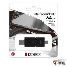Kingston DataTraveler Duo 64GB USB-A and USB-C Dual Connector Flash Drive 
