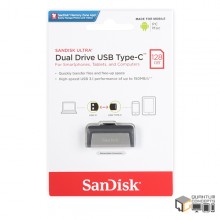 SanDisk 128GB Ultra Dual Drive USB Type-C OTG Flash Drive