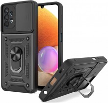 Samsung A32 4G Ring Stand Case with Camera Cover 