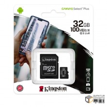 Kingston 32GB Class 10 Micro Memory Card - 100MB/S 