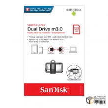 SanDisk 128GB Ultra Dual Drive m3.0- microUSB, OTG Flash Drive 